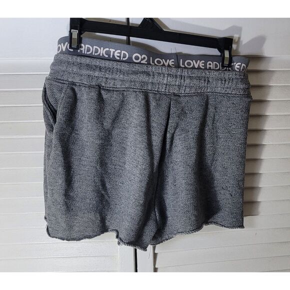 Addicted 2 Love Teenaged Young Girl Grey Casual Track XL Shorts with Drawstring - Picture 2 of 3